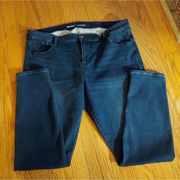 Old Navy Women's Size 18 Rockstar Super Skinny Ankle Jeans  Blue Cotton Blend - Picture 13 of 13